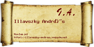 Illavszky András névjegykártya